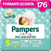 Pampers Baby Dry Junior, 176 Windeln, Größe 5 (11-25 kg) Mutter und Kind Naty Shop Größe 5 (176 Stück)