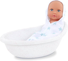 LullaBaby – Cădiță de baie pentru păpuși – Set de baie – Jucărie de baie – Accesorii pentru păpuși – Jocuri realiste cu apă – Copii 2 ani +