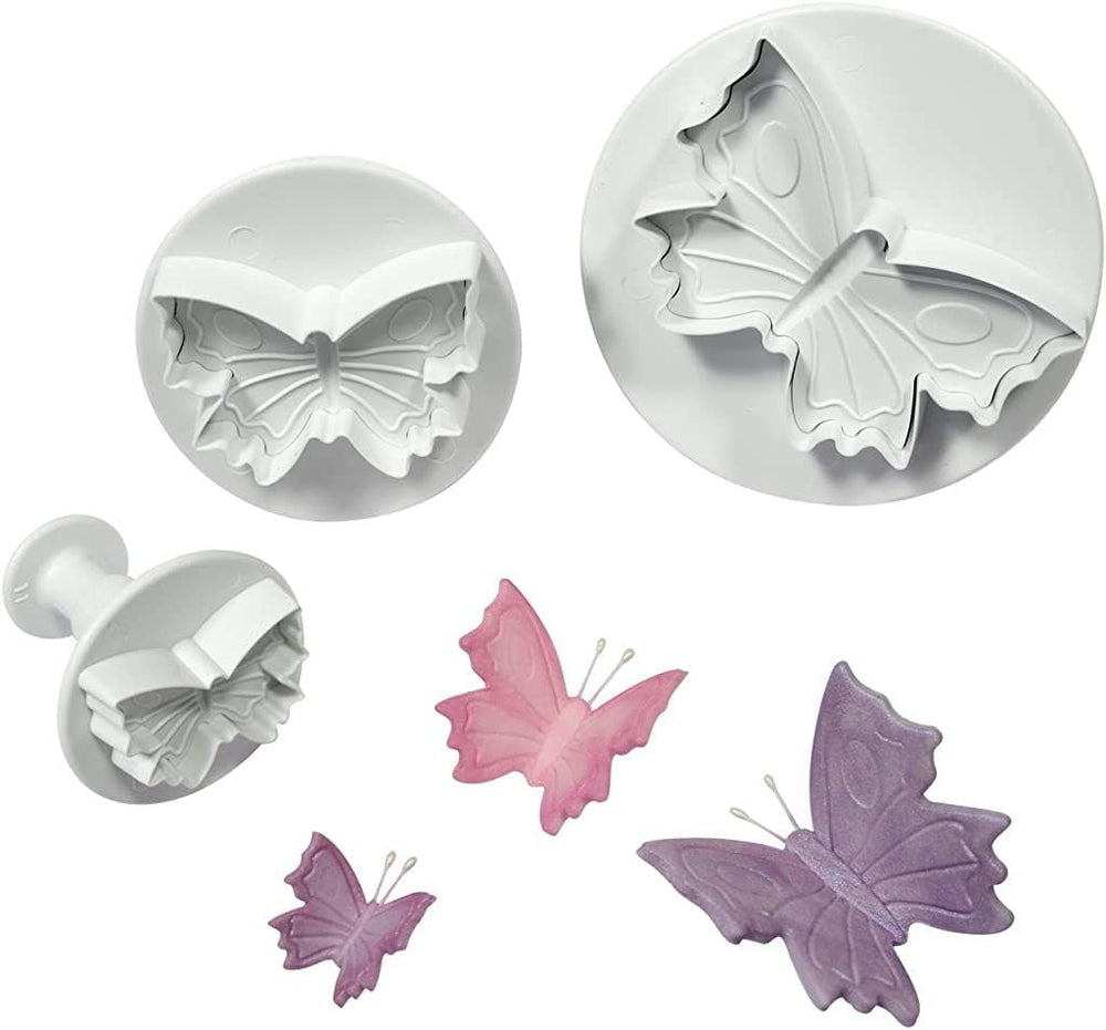 BU910 Cutter de embosare cu motiv fluture, format mic, mediu și mare, plastic, alb, 9 x 2 x 9 cm, 1 unitate