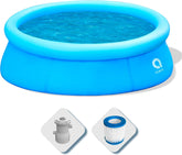 Set piscină Avenli, rotund, albastru