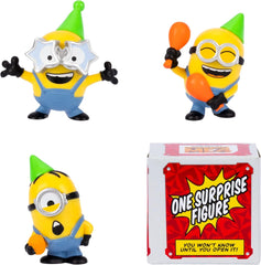 MINIONS I - Simply Incorrigible 4, pachet de 4 figurine Party Bus Troupe. Figurine de colecție înalte de 5,8 cm. Pachetul conține 3 figurine vizibile plus 1 figurină surpriză ascunsă Action figures Naty Shop