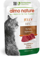 Hrană umedă pentru pisici Almo Nature HFC Jelly - cu ton, pachet de 24 (24 x 55 g)