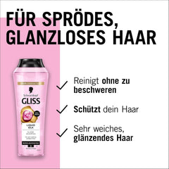 Gliss Shampoo Liquid Silk (250 ml), für brüchiges und stumpfes Haar. Dusche und Bad Naty Shop