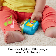 FISHER-PRICE Învățare și joacă distractivă cu dopuri de urechi pentru joacă - dopuri de urechi interactive cu lumini amuzante, cântece de învățare și activități motorii fine, peste 20 de melodii și propoziții, de la 6 luni, HWY45 Jucarii Bebe Naty Shop