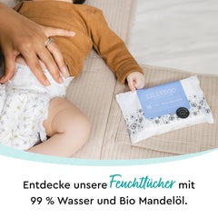LILLYDOO Baby Feuchttücher Mit 99% Wasser, 10 X 15 Stück (150 Feuchttücher), 100% Plastikfreies Tuch, Ohne Parfüme & Mild Wie Watte Und Wasser (FSC Mix) Baby Wet Wipes Naty Shop