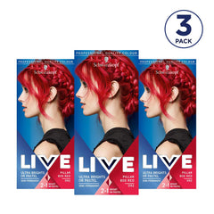 Vopsea de păr Live Ultra Bright sau Pastel Red, 3 bucăți, culoare semipermanentă, durează până la 15 spălări - 092 Pilllar Box Red Vopsea pentru par Naty Shop