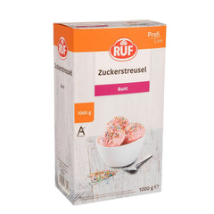 RUF Sprinkles de zahăr colorat în culori curcubeu, 1 kilogram Sprinkles Naty Shop Bombonele Multicolor