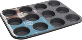 Masterchef MCA-MUF Muffinform Für 12 Cupcakes Muffinblech Aus Karbonstahl, Stainless Steel, Stahl Matrite si tavi pentru copt Naty Shop