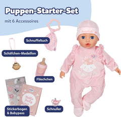 BABY Born Annabell 43 cm - Weiche Babypuppe mit 7 elektronischen Funktionen & Sound - Geeignet für Kinder ab 3 Jahren - Puppe inkl. Zubehör - Benötigt Batterien