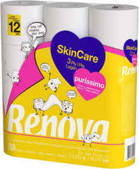 Renova Skincare Purissimo hârtie igienică, 12 role, alb
