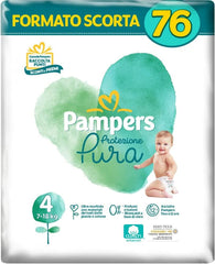 Pampers Naturello, 76 Windeln mit Baumwolle und natürlichen Pflanzenmaterialien, 0 % Duft, Größe 4 (7-18 kg) Mother and Baby Naty Shop 4 (76 Stück)