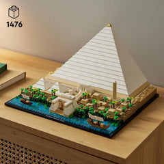 LEGO 21058 Architecture Cheops-Pyramide Bausatz zum Basteln als kreatives Hobby, Geschenkidee für Erwachsene, Männer, Frauen, Mutter, Vater, kreative Aktivität, Sammlung berühmter Sehenswürdigkeiten