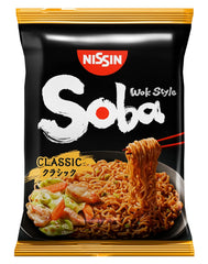 Nissin Bag Soba-Nudeln – klassische japanische Instant-Nudeln im 9er-Pack im Wok-Stil mit Yakisoba-Sauce, schnell zubereitetes asiatisches Essen (9 x 109 g)