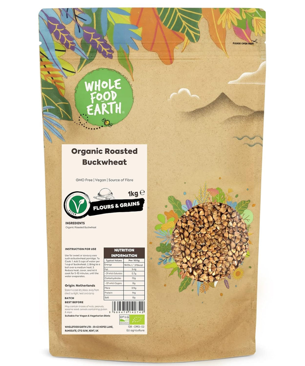 Wholefood Earth gerösteter Bio-Buchweizen, 1 kg