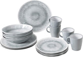 ESS Geschirr, Melamin, Lunchset, 16-teilig Geschirrsets Naty Shop Stonetouch Pearl