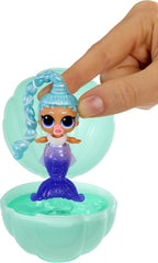 L.O.L. Surprise! Mermaids Makeover Magic Baby Sisters – Farbwechselnder Meerjungfrauenschwanz mit Muschel-Kugel zum Ausstellen, 6 Puppen zum Sammeln – ab 4 Jahren, Series 1