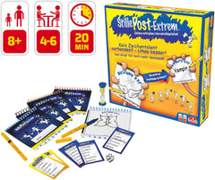 Goliath, Extreme MAIL, ein Partyspiel für Erwachsene und Kinder ab 8 Jahren, ein lustiges und schnelles Zeichenspiel für Familie oder Freunde, Brettspiele, 4 bis 6 Spieler, 20 Minuten