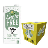 Arla LactoFREE Laktosefreie Haltbare Milch 1,5% Fett | 10 x 1L | echter Milchgeschmack, weniger süß | reich an Kalzium und Vitamin B12