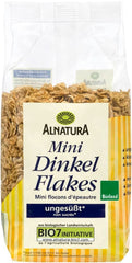 Mini-Dinkelflocken – Bio-Qualität – ungesüßt, knusprig – Frühstück, 175 Gramm Cereals Naty Shop