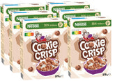 Cookie Crisp, Vollkornprodukte in Form von Keksen für das Kinderfrühstück, Packung mit 6 x 375 Gramm. Cereale Naty Shop Set 6 x 375 Gramm