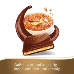 Lindt Schokolade Creation Crème Brûlée Tafel | Crème Brûlée Füllung Mit Knusprigem Karamell, Umhüllt Von Feinster Vollmilch-Schokolade | Schokoladentafel | Schokoladengeschenk, 150G Naty Shop