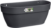 elho Vibia Campana Jardinieră de perete 35 - Jardinieră pentru balcon și utilizare în exterior - Ø 35,0 x H 14,8 cm - Negru/Antracit