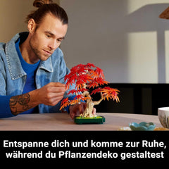 LEGO Botanicals Japanischer Rotahorn – Bonsai-Baum – Kunstpflanzen-Set mit roten und orangefarbenen Blättern, plus Schale – Heimdekoration – Geschenkidee für Erwachsene – 10348 Bausets Besuchen Sie den LEGO-Store