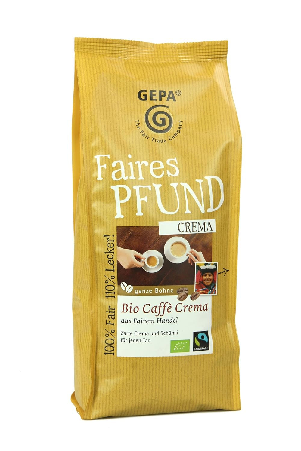 The Fair Pound Caffé Crema, 2er-Packung (2 x 500 g) Coffee Naty Shop Standardtitel
