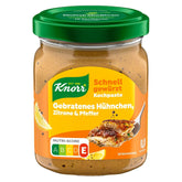 Knorr Schnell gewürzt Kochpaste Gebratenes Hühnchen, Zitrone & Pfeffer einfach & schnell für einen besonders intensiven, geballten Geschmack 165 g