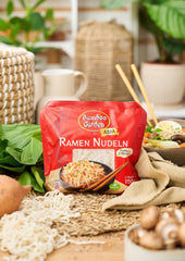 Bamboo Garden - Tăiței Ramen Prefierți | Gata în 2 minute | Vegani | 300g într-o pungă
