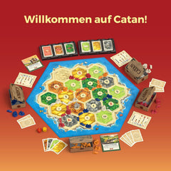 KOSMOS 684655 Catan - Jocul, Coloniștii din Catan, Joc de strategie pentru 3-4 jucători cu vârsta de 10 ani și peste, Joc de societate clasic, Joc de familie, Joc de petrecere