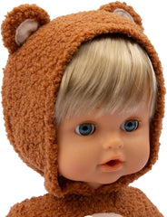 Teddy Bear – Puppe 42 cm hoch, interaktiv, trägt Strampler und weint wirklich, inklusive Schnuller, für Kinder ab 2 Jahren