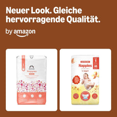 Scutece Ultra Dry de la Amazon, mărimea 1 (2-5 kg) - Cutie lunară, alb, 96 bucăți (2 pachete a câte 48) (anterior sub marca Mama Bear, produs identic)