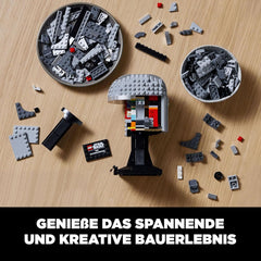 LEGO Star Wars Mandalorianer Helm Modell, Sammlerstück Zimmer-Deko und EIN tolles Geschenk für Erwachsene, Bausatz, Männer, Frauen, Mama, Papa, Sammler-Geschenkidee 75328