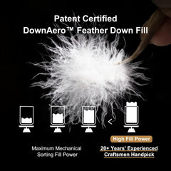 Downaero™ Plapumă cu puf de gâscă pentru paturi King Size, 100% bumbac satinat egiptean, 900 putere de umplere, căldură medie, pentru toate anotimpurile, alb Plapumi si pilote Naty Shop