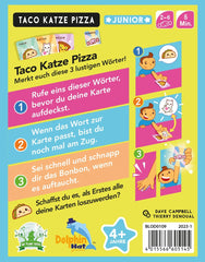 Blue Orange, Taco Cat Pizza Junior, Kinderspiel, Kartenspiel, Kinderspiel des Jahres 2024 nominiert, 2-6 Spieler, ab 4 Jahren, 5 Minuten, Deutsch