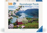 Ravensburger Puzzle 12000208 - Scandinavian Idyll - puzzle jigsaw de 500 de piese pentru adulți și copii de peste 10 ani, puzzle peisaj cu motive norvegiene Puzzle Naty Shop Design nou