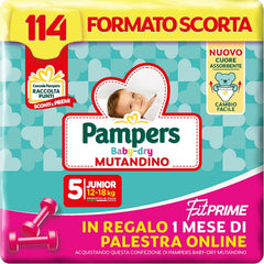 Scutece Pampers Baby Dry Pants și Fit Prime Maxi, mărimea 138, mărimea 4 (8-15 kg), 1 lună gratuită online la sală
