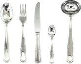 Bavaria Moka Besteckset, Edelstahl, silberfarben, spülmaschinenfest Kitchen Naty Shop 30-teilig