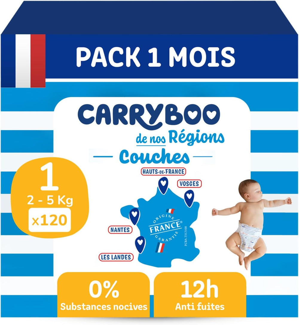 - Windeln Größe 1 (2-5 kg) – gesund und extrem saugfähig – 12 Stunden auslaufsicher – ohne unerwünschte Substanzen – hergestellt in Frankreich – erschwinglicher Preis – 120 Einwegwindeln