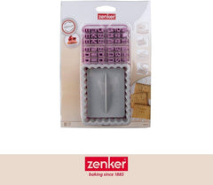 Zenker 44827 Ausstecher mit Buchstaben, Kunststoff, Mehrfarbig