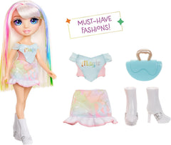 Rainbow High My Fashion Style Doll - Amaya - 28 cm Regenbogenfarbene Modepuppe mit Aufsehenerregendem Outfit und Schicker Handtasche, zum Spielen, Bewegen, Sammeln, Für Kinder von 4 bis 12 Jahren