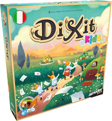 Asmodee Kids - Dixit Kids, joc de societate pentru imaginație și fantezie pentru copii și întreaga familie, cărți de joc ilustrate, 3-6 jucători, vârste 6+, 25 min, ediție italiană