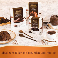 Lindt Schokolade - PATISSERIE Mousse Au Chocolat | 6 x 110 G | Backmischung für 4 Portionen fluffige Mousse Al Cioccolato aus Finester Schokolade | Patisserie | Backmix | Schokoladengeschenk-Mix zum Backen und Kochen Naty Shop