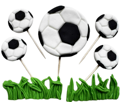 Set mit 7 essbaren Dekorationen, Fußball