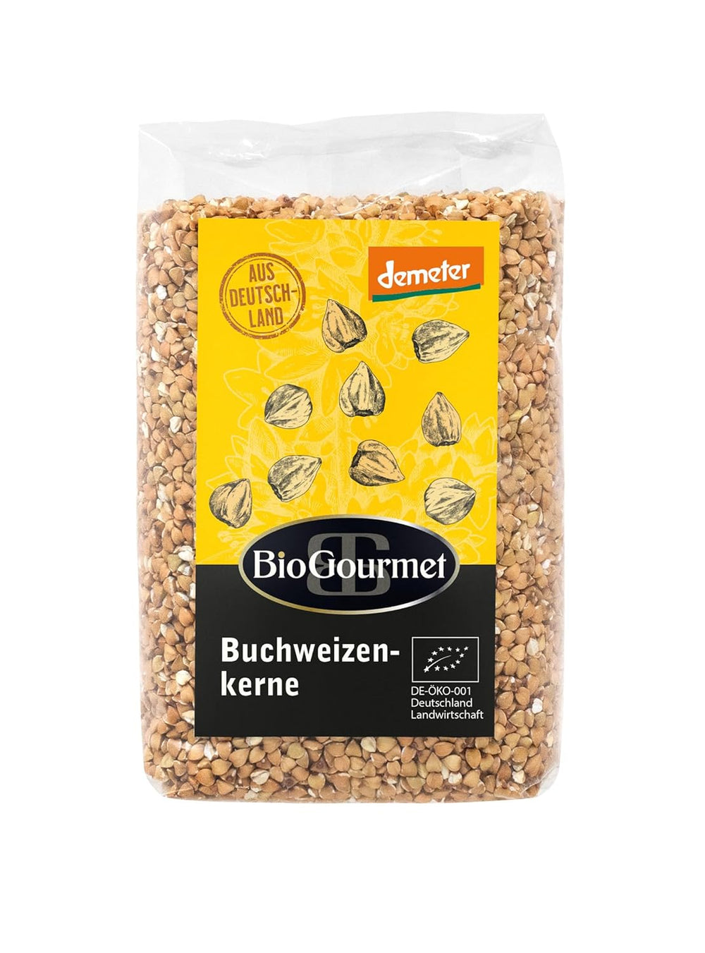Buchweizen BioGourmet Demeter – 500g Beutel | Glutenfrei, ballaststoffreich und regional | Aus deutschem Bio-Anbau (Baden-Württemberg/Bayern) | Ideal für Müsli, Salate und Beilagen