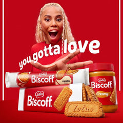 Lotus Biscoff | Biscuiți gemeni tip sandwich cu umplutură de cremă Biscoff | 15 biscuiți tip sandwich per pachet | Doar ingrediente naturale | Vegani | Fără coloranți sau arome adăugate | 9 x 150g | 1,35 kg