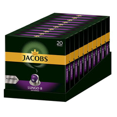 Kaffeekapseln Lungo Intenso, Intensität 8 von 12, 10 x 20 Getränke & Kaffeekapseln Lungo Classico, Intensität 6 von 12, 20 Nespresso®* kompatible Kapseln, 10 x 20 Getränke