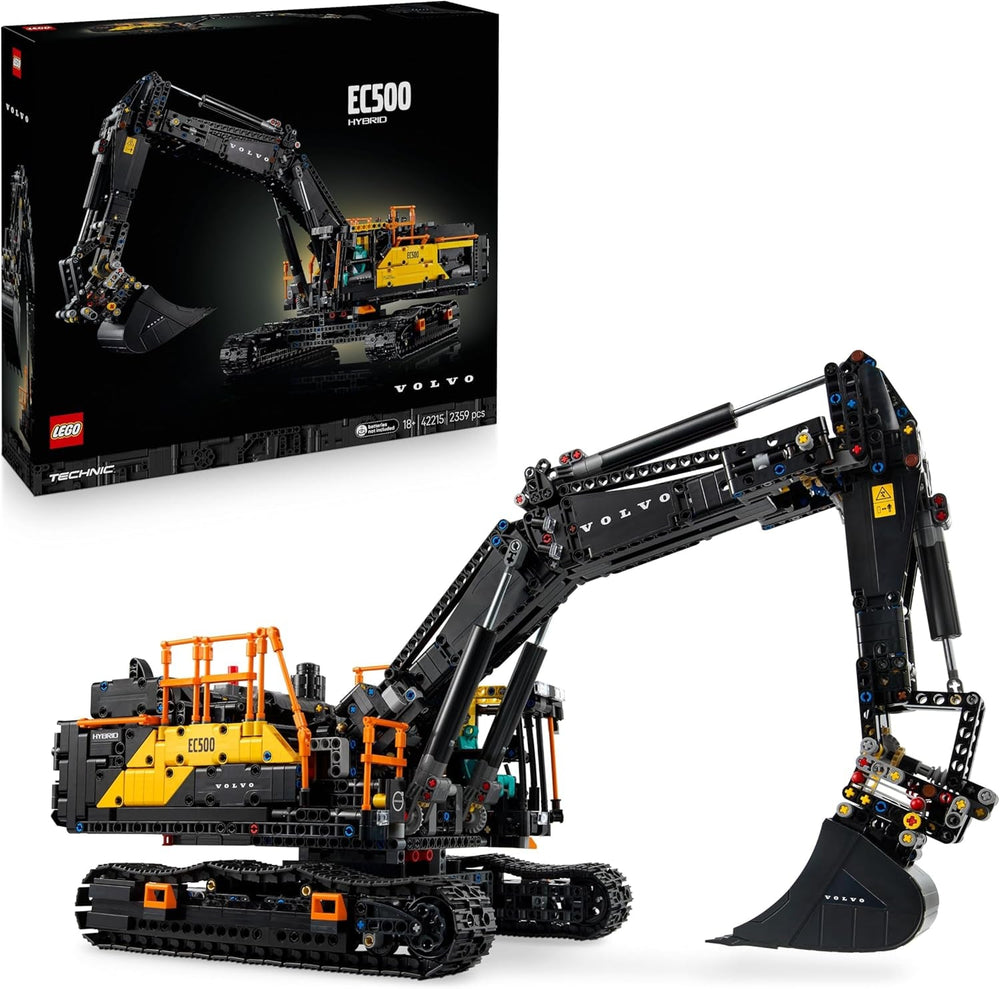 LEGO Technic Volvo EC500 Hybrid-Bagger - Spielzeug Automodell mit Motor für Erwachsene mit beweglichem Ausleger, Kettenantrieb sowie austauschbarem Hammer und Schaufel - Geschenkidee - 42215