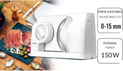 MPM MKR-05 Universeller elektrischer Allesschneider, einstellbare Schnittstärke bis 15 mm, 150 W. Aktenvernichter und Schneidemaschinen Naty Shop